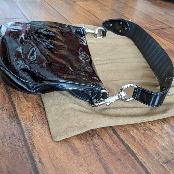 Gucci 2007 Romy Black Patent and Chrome Medium Handbag - Picture 4 of 16